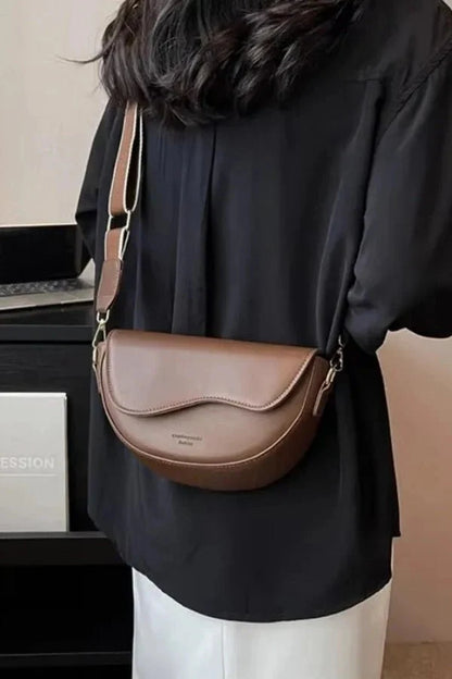 Blair Crossbody Bag - PU Leather Half-Moon Compact Carry