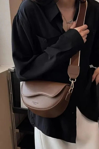 Blair Crossbody Bag - PU Leather Half-Moon Compact Carry