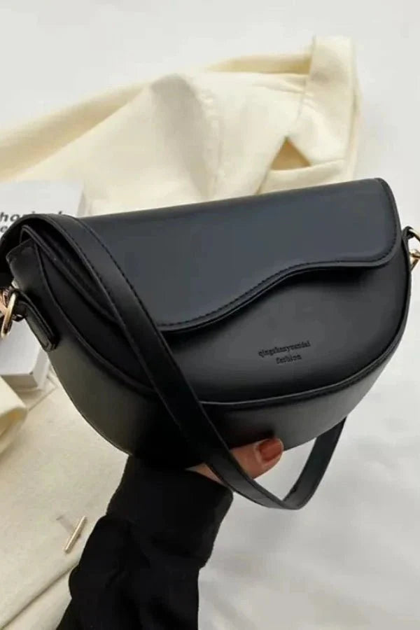 Blair Crossbody Bag - PU Leather Half-Moon Compact Carry