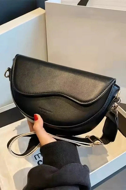 Blair Crossbody Bag - PU Leather Half-Moon Compact Carry