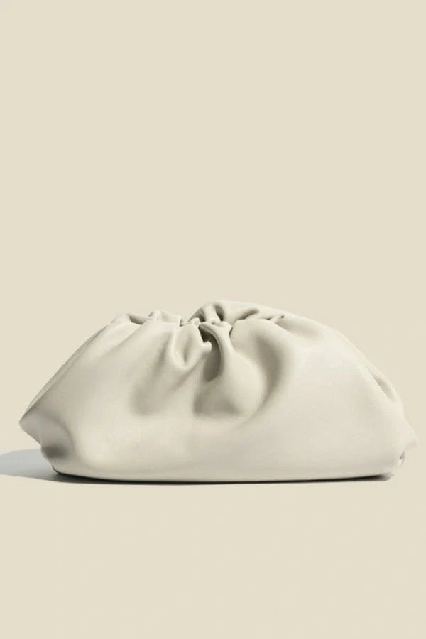 Selenea Dumpling Bag - PU Leather Chic Ruched Everyday Carry
