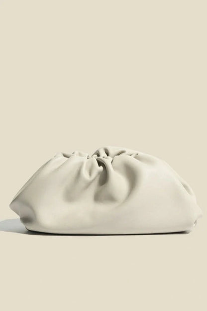 Selenea Dumpling Bag - PU Leather Chic Ruched Everyday Carry