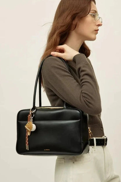 Leila Shoulder Bag - PU Leather Structured Everyday Carry