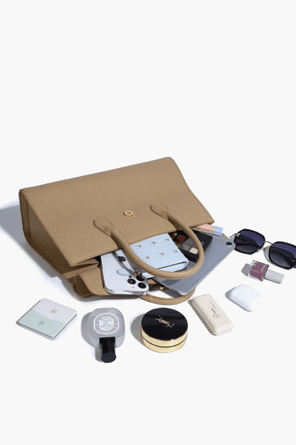 Lucia Crescent Bag - PU Leather & Nylon Shoulder Bag