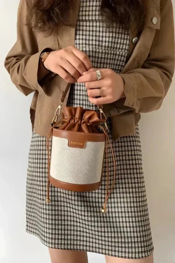 Mara Bucket Bag - PU Leather Drawstring Everyday Carry