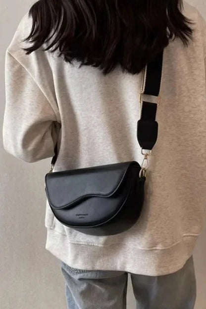 Blair Crossbody Bag - PU Leather Half-Moon Compact Carry