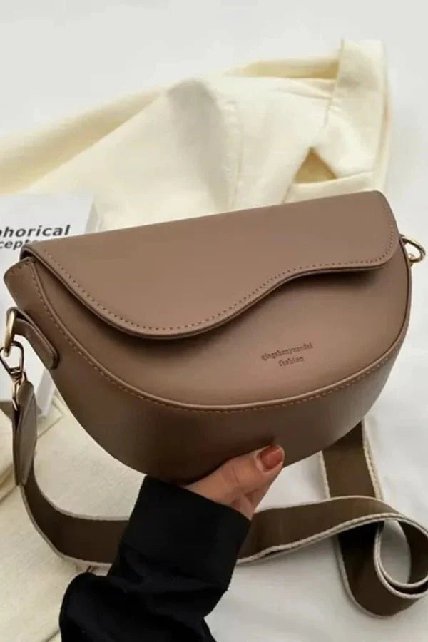 Blair Crossbody Bag - PU Leather Half-Moon Compact Carry