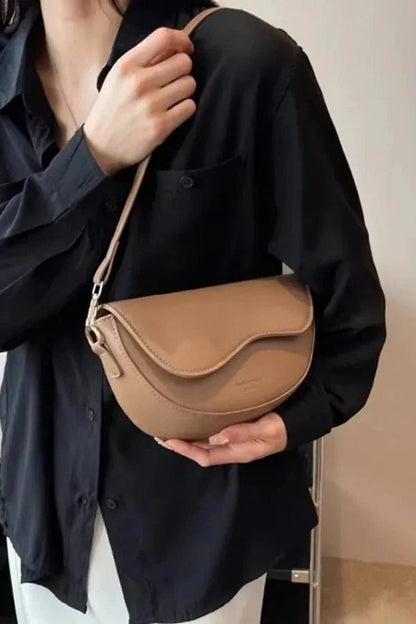 Blair Crossbody Bag - PU Leather Half-Moon Compact Carry