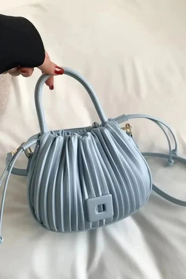 Keira Crossbody Bag - PU Leather Ruched Compact Carry