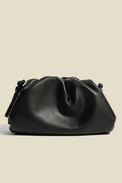 Selenea Dumpling Bag - PU Leather Chic Ruched Everyday Carry