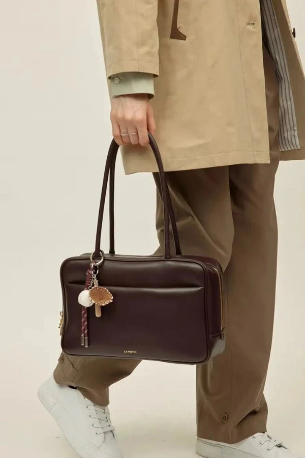 Leila Shoulder Bag - PU Leather Structured Everyday Carry