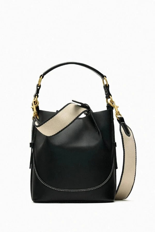 Enora Crossbody Bag - Canvas & PU Leather Minimalist Carry