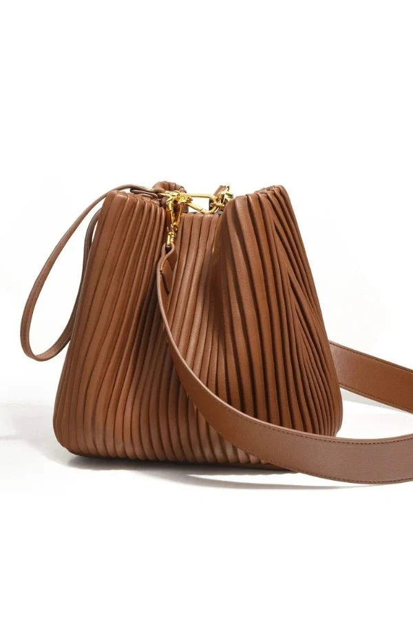 Celina Shoulder Bag - PU Leather Structured Convertible Carry
