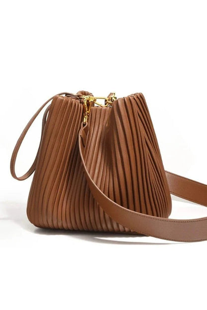 Celina Shoulder Bag - PU Leather Structured Convertible Carry