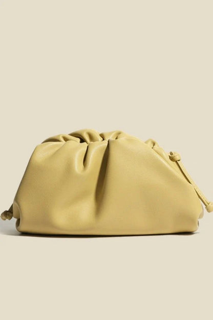Selenea Dumpling Bag - PU Leather Chic Ruched Everyday Carry