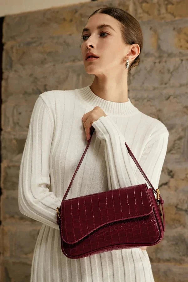Aurora Shoulder Bag - PU Leather Sleek Buckle Design