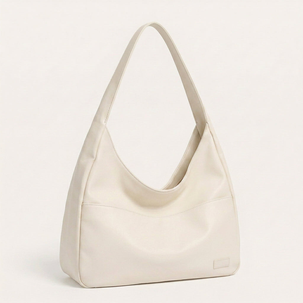 Zoey Shoulder Bag - PU Leather Adjustable Strap Carryall - Plus size model