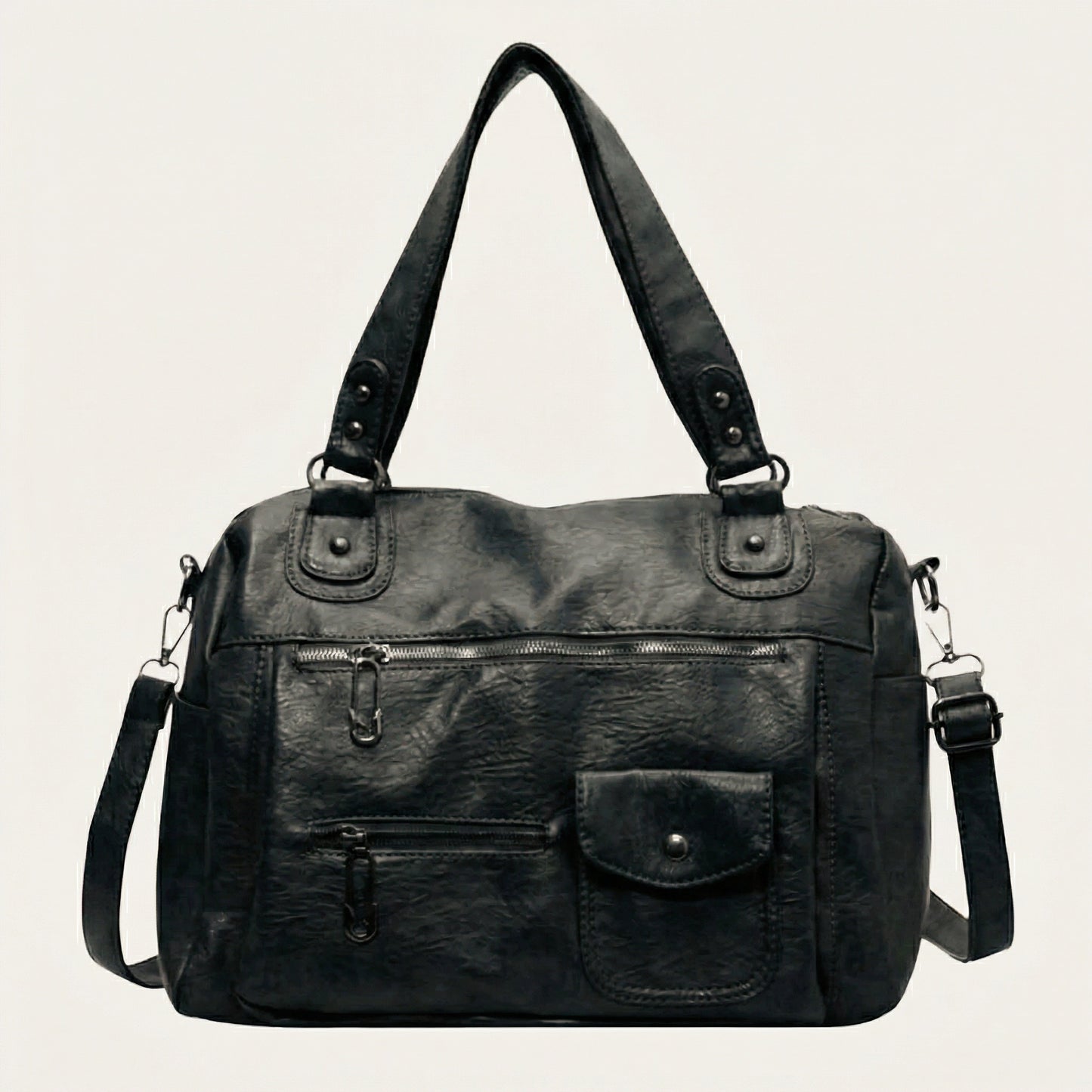 Jade Daily Tote Bag - Canvas Minimalist Shoulder Bag