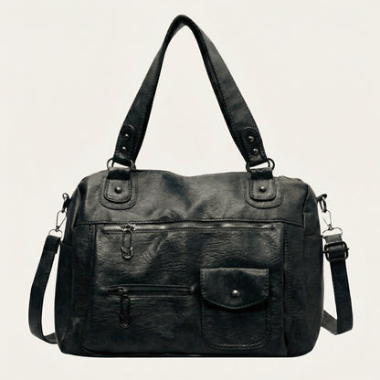 Jade Daily Tote Bag - Canvas Minimalist Shoulder Bag