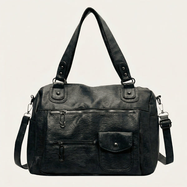 Jade Daily Tote Bag - Canvas Minimalist Shoulder Bag