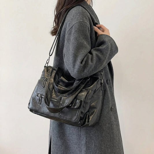Jade Daily Tote Bag - Canvas Minimalist Shoulder Bag