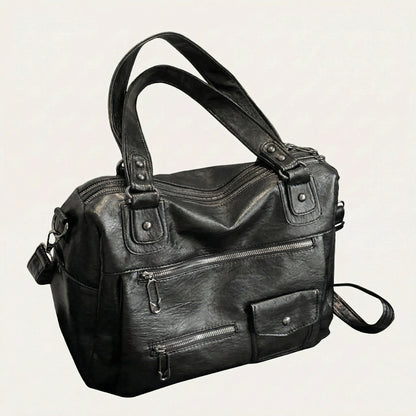 Jade Daily Tote Bag - Canvas Minimalist Shoulder Bag