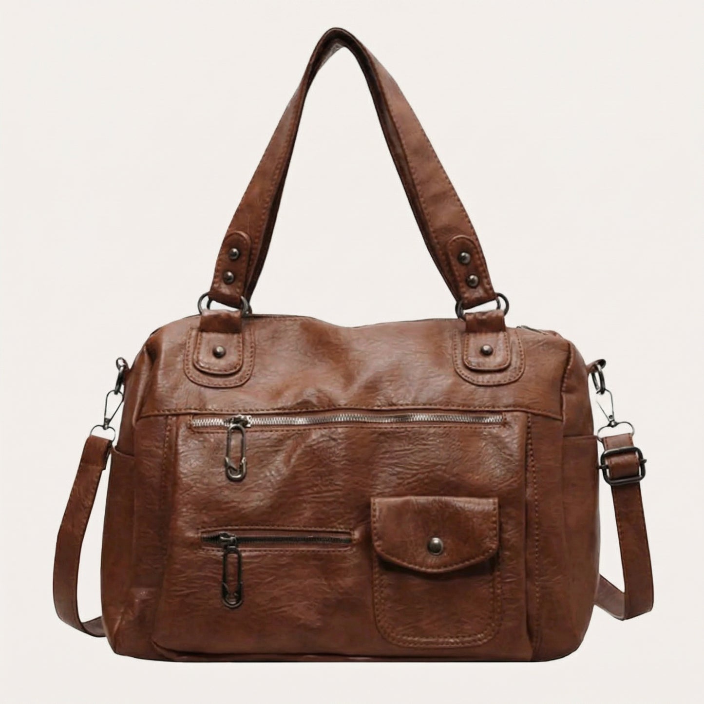 Jade Daily Tote Bag - Canvas Minimalist Shoulder Bag