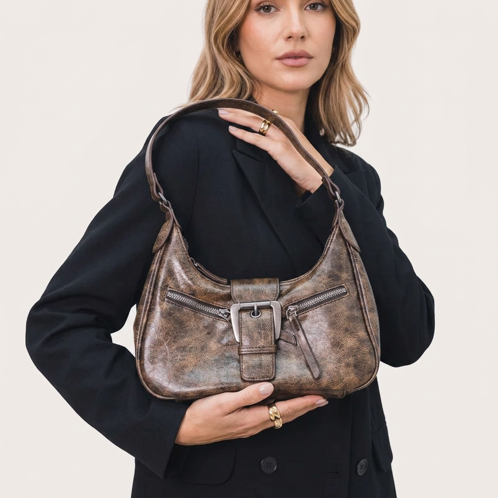 Breezy Crossbody Bag | Premium Vegan Leather, Y2K Inspired - Plus size model