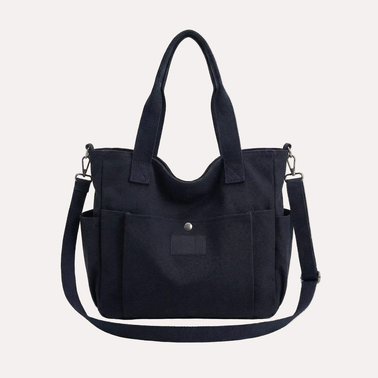 Claire Canvas Tote Bag - Structured Everyday Carry, Fits 15.6" Laptops