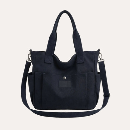 Claire Canvas Tote Bag - Structured Everyday Carry, Fits 15.6" Laptops