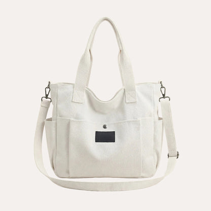 Claire Canvas Tote Bag - Structured Everyday Carry, Fits 15.6" Laptops