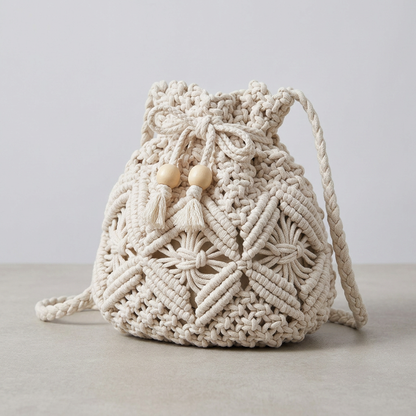 Amy Crochet Bucket Bag - Plus size model