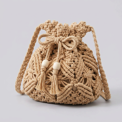 Amy Crochet Bucket Bag - Plus size model