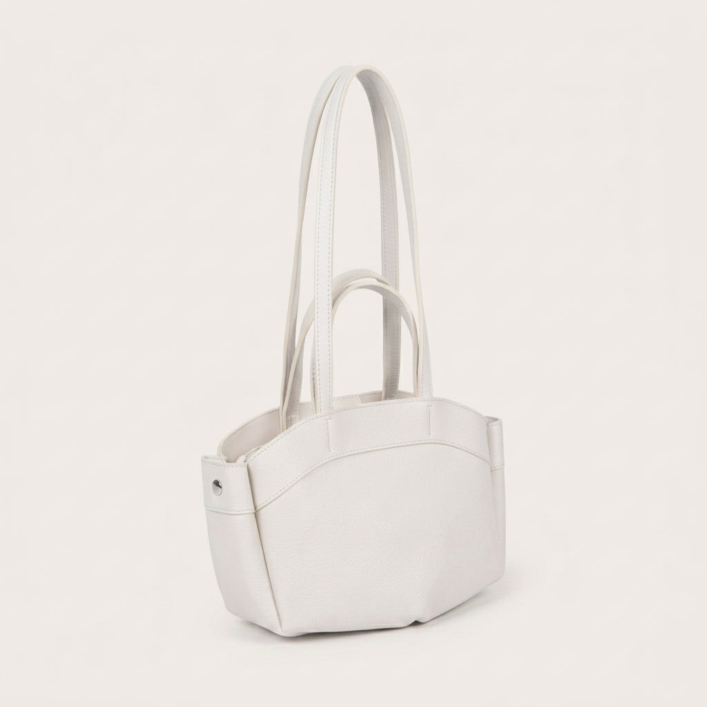 Ellie Tote Bag - Textured PU Leather Multi-Pocket Shoulder Bag - Plus size model
