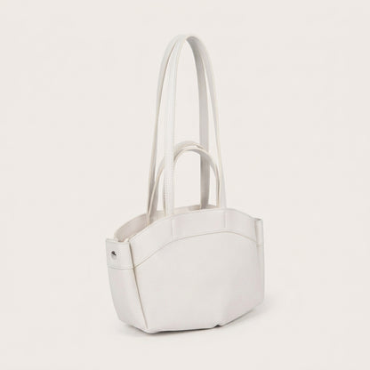 Ellie Tote Bag - Textured PU Leather Multi-Pocket Shoulder Bag - Plus size model