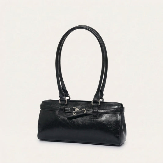 Celeste Structured Handbag - PU Leather Everyday Carry - Plus size model