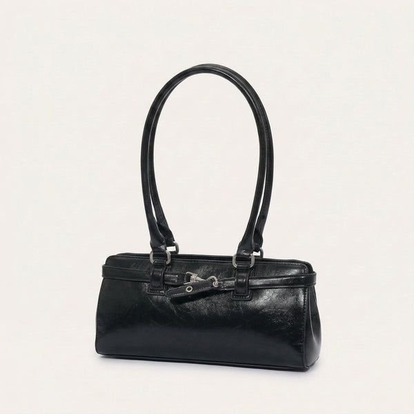 Celeste Structured Handbag - PU Leather Everyday Carry - Plus size model