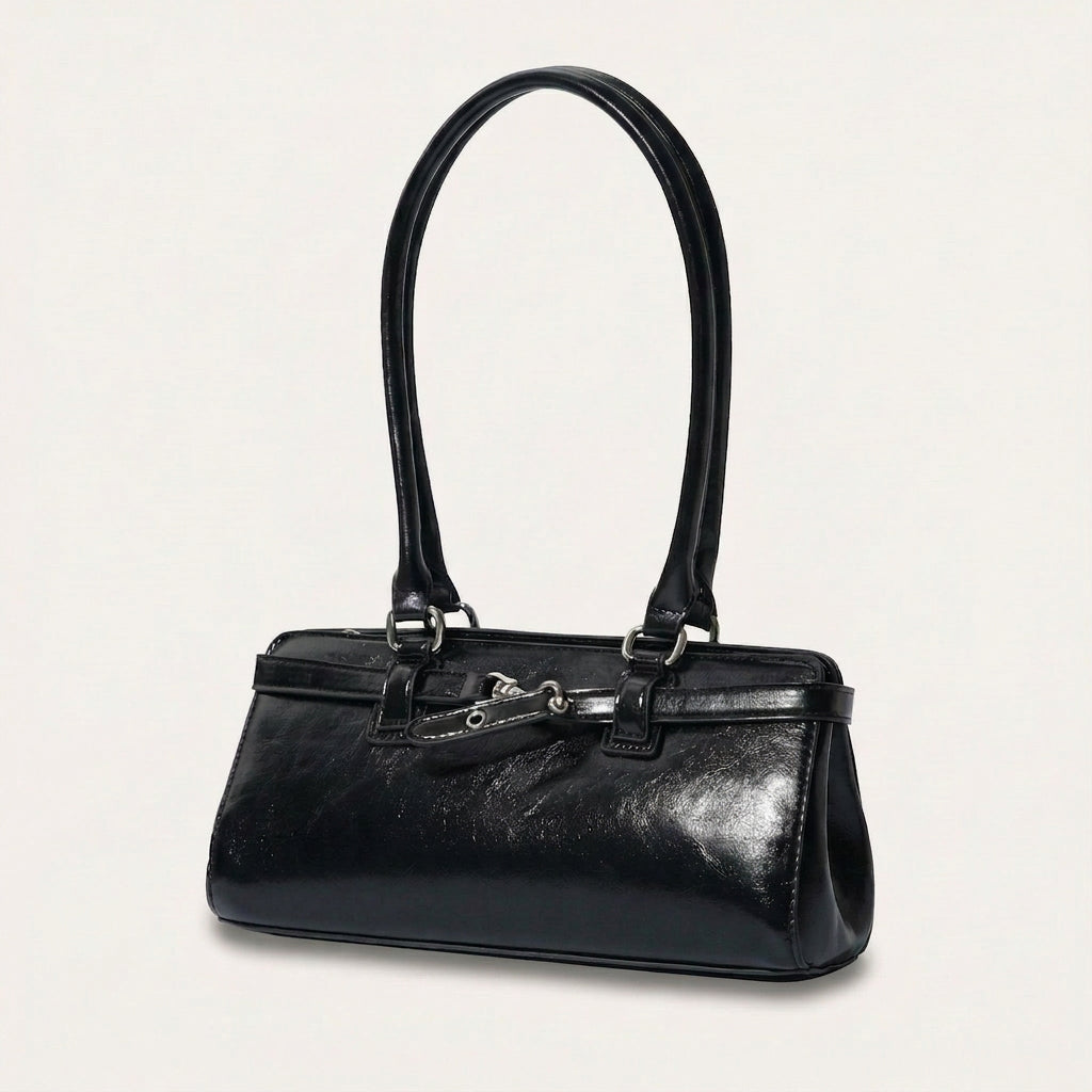 Celeste Structured Handbag - PU Leather Everyday Carry - Plus size model