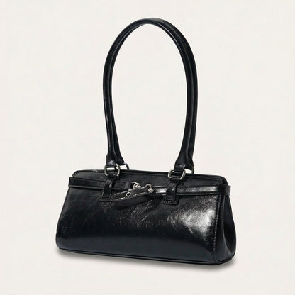 Celeste Structured Handbag - PU Leather Everyday Carry - Plus size model
