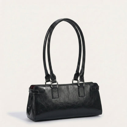 Celeste Structured Handbag - PU Leather Everyday Carry - Plus size model
