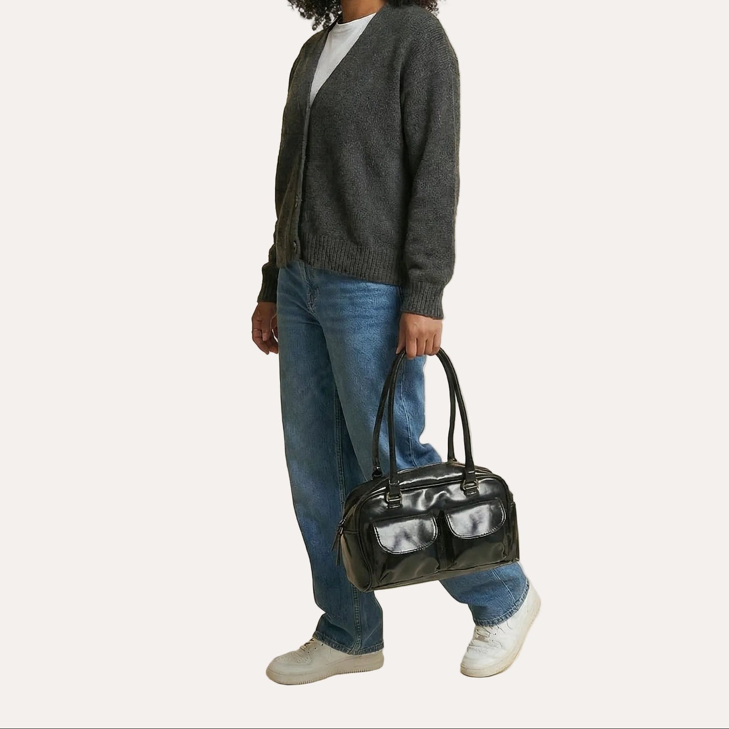 Louise Daily Shoulder Bag - Sleek PU Leather Everyday Carry