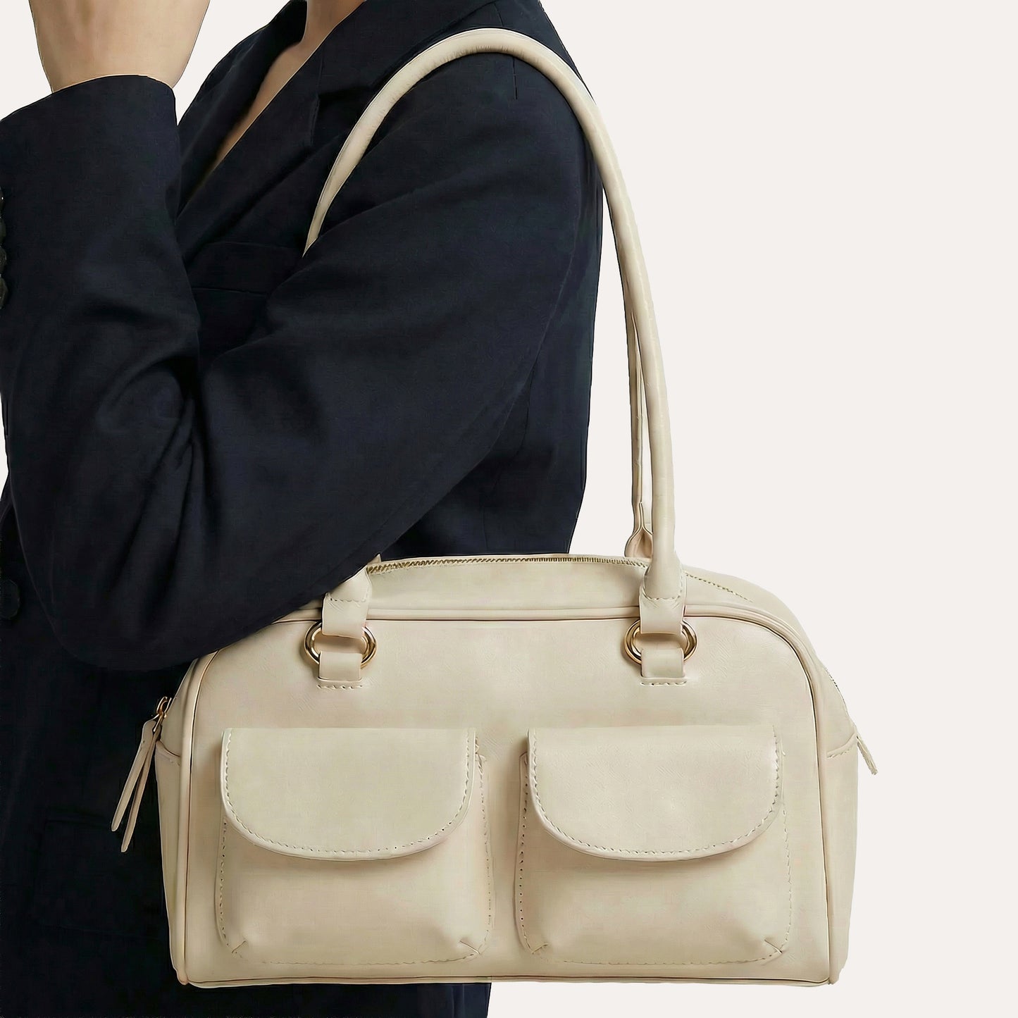 Louise Daily Shoulder Bag - Sleek PU Leather Everyday Carry