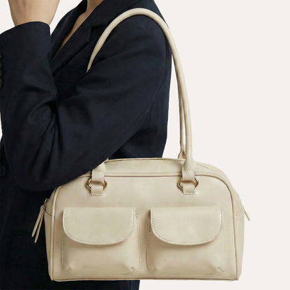 Louise Daily Shoulder Bag - Sleek PU Leather Everyday Carry