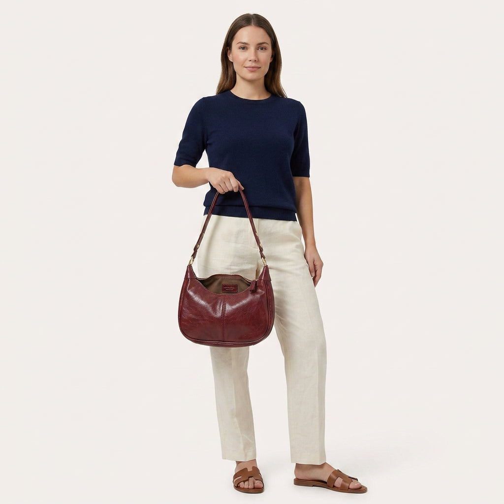 Leya Crossbody Bag | Vegan Leather, Adjustable Strap - Plus size model