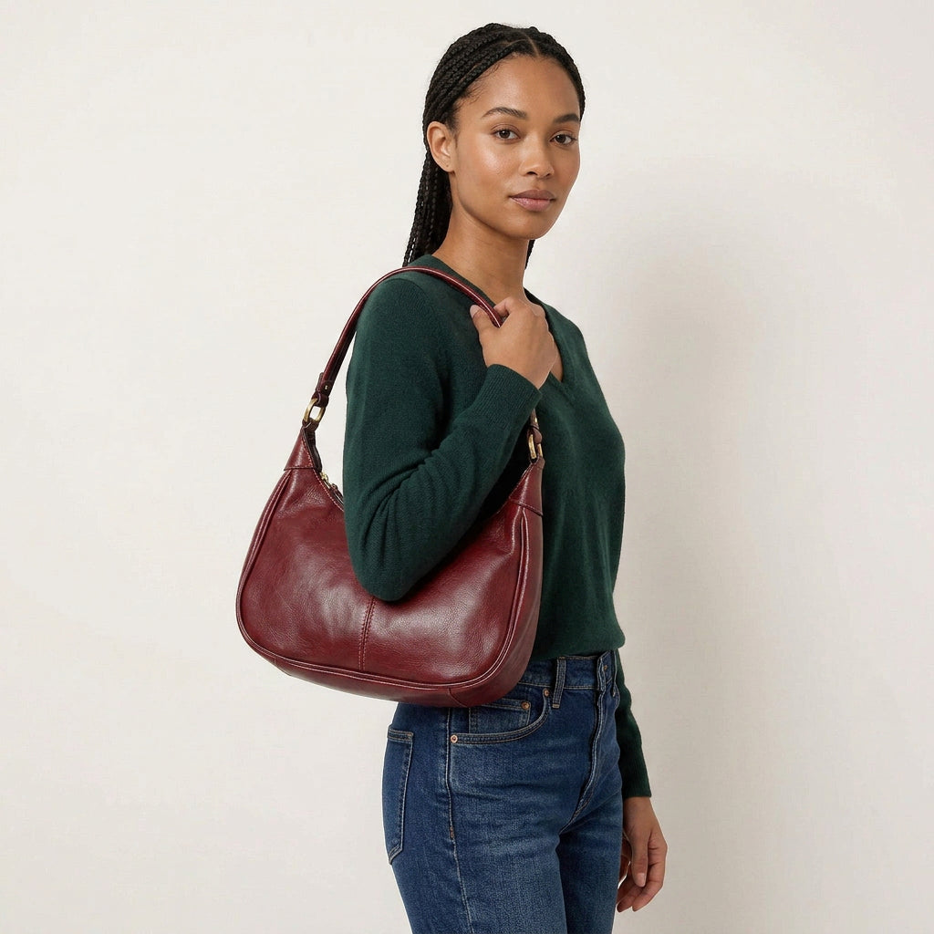 Leya Crossbody Bag | Vegan Leather, Adjustable Strap - Plus size model