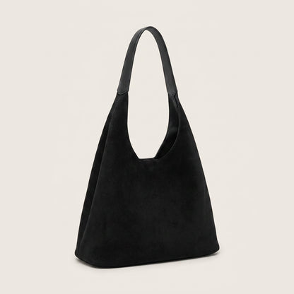 Mila Daily Hobo Bag - Soft Suede-Effect Single Strap - Plus size model