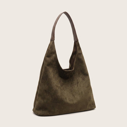 Mila Daily Hobo Bag - Soft Suede-Effect Single Strap - Plus size model