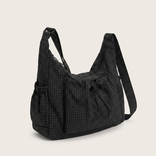 Nela Crossbody Bag - Lightweight Nylon-Polyester, Fits 13" Laptops - Plus size model