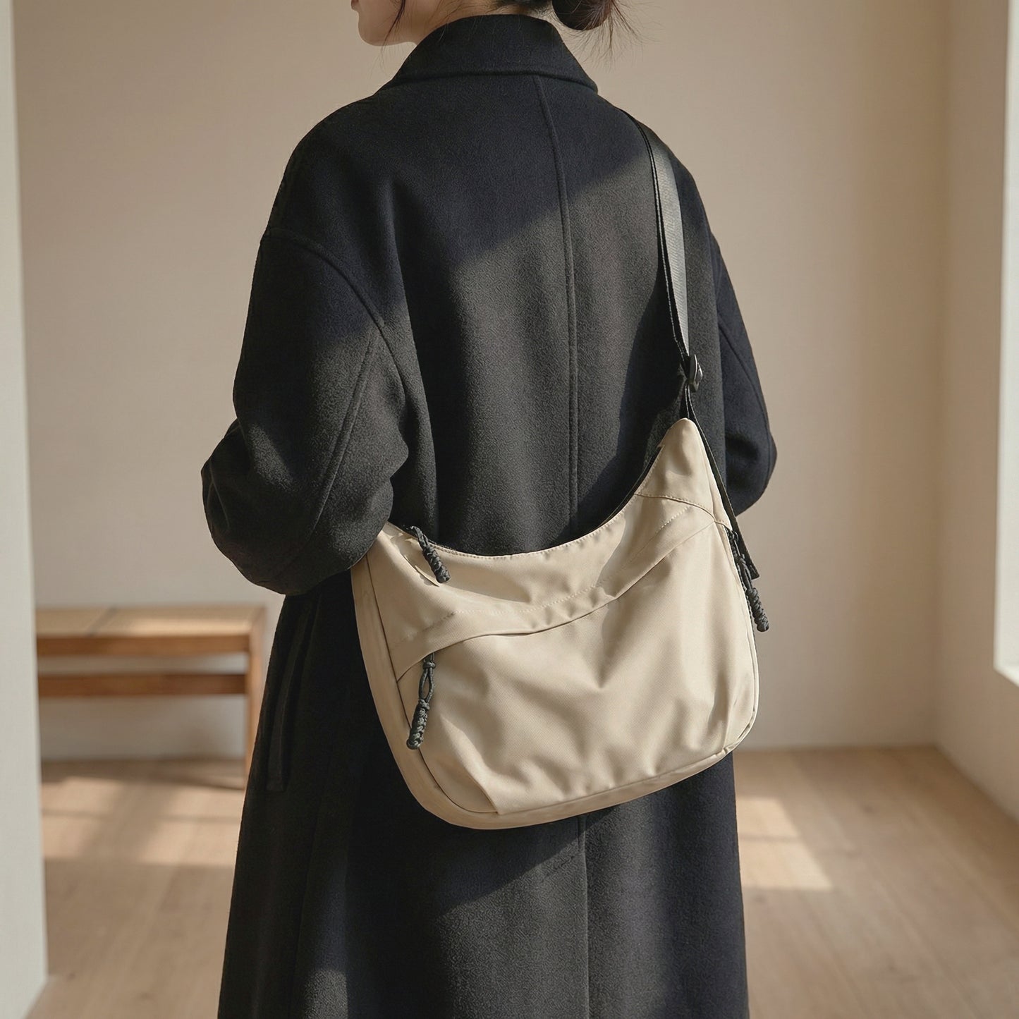 Nora Hobo Bag | High Capacity Nylon, Casual Design for Women