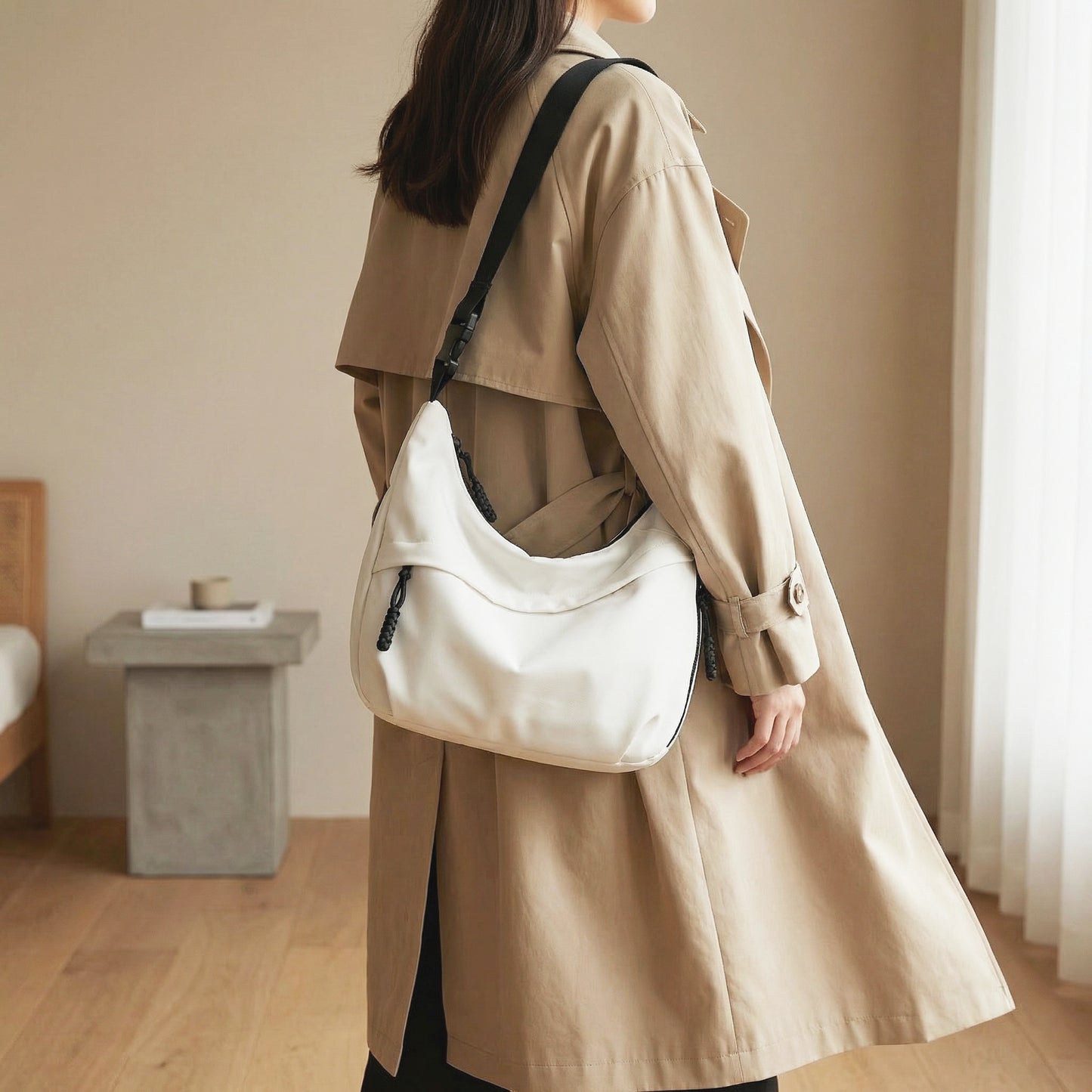 Nora Hobo Bag | High Capacity Nylon, Casual Design for Women